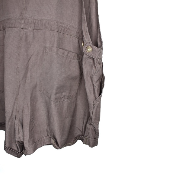 NWT Isabel Maternity by Ingrid & Isabel Knotted Front Brown Maternity Shortall - Picture 7 of 8